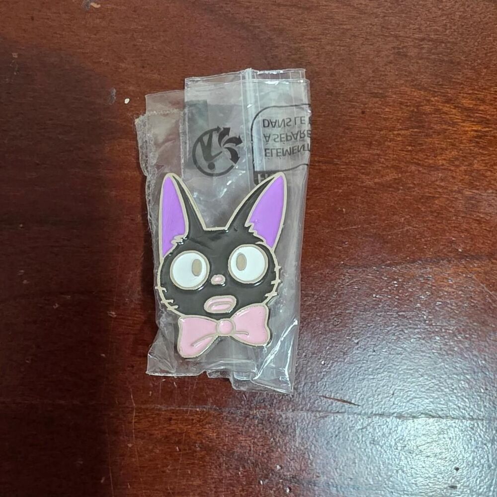 Studio Ghibli Kiki's Delivery Service Jiji Cat Enamel Badge Pin Exclusive
